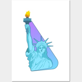 Statue of Liberty (Pink Shadow) Posters and Art